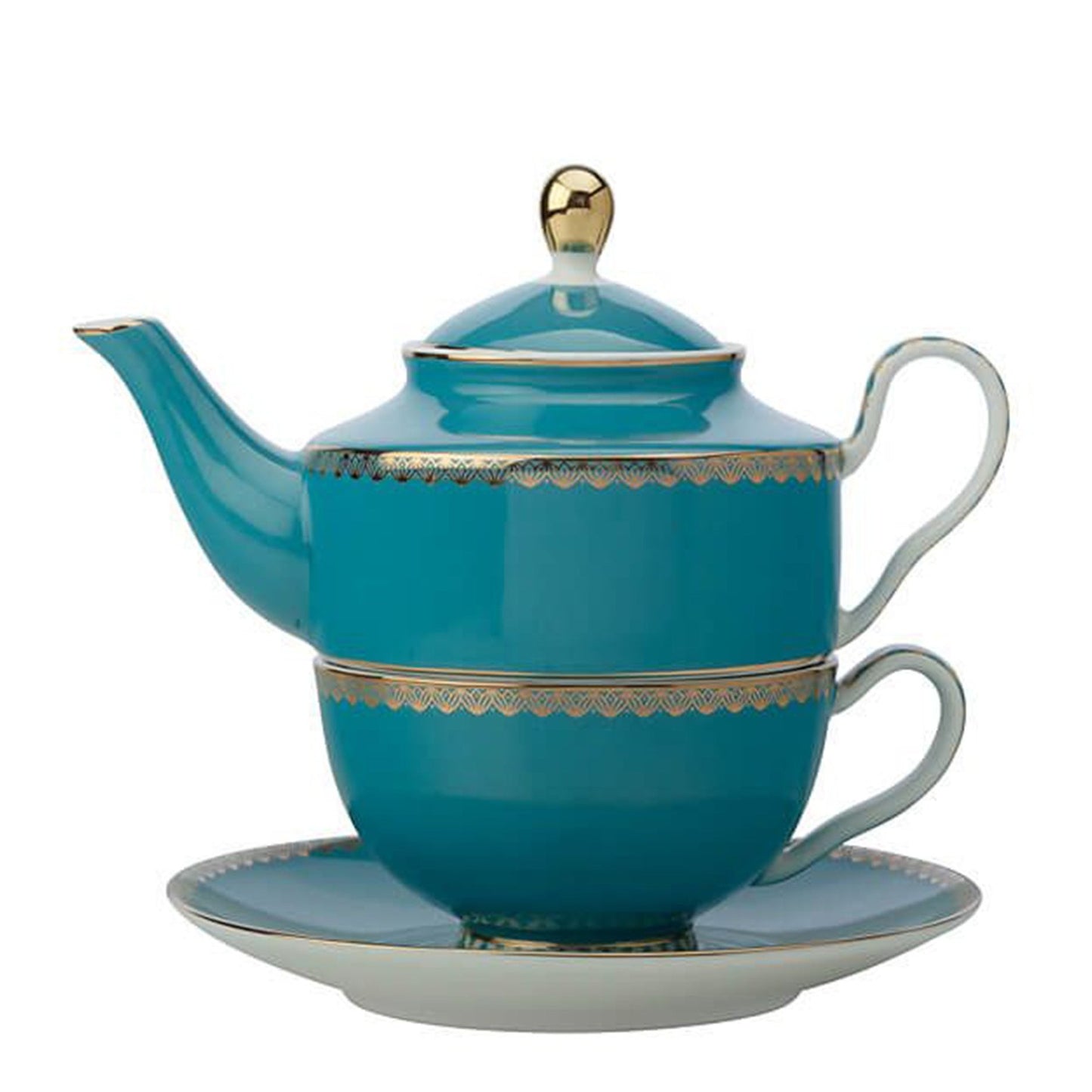 Maxwell & Williams T's & C's Classic Tea for One with Infuser 380ML - Blue