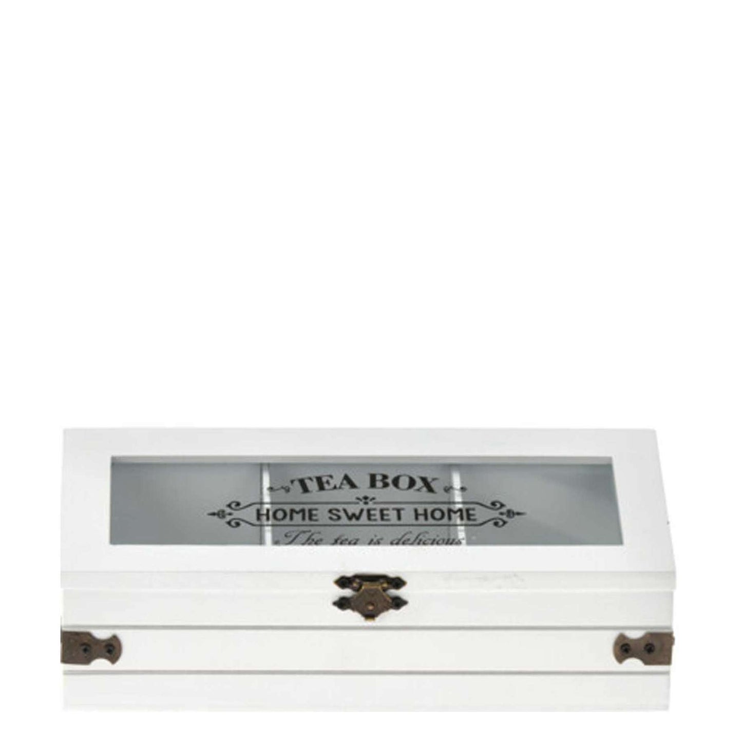 Kitchen Life Wooden Home Sweet Home Tea Box 24cm - White