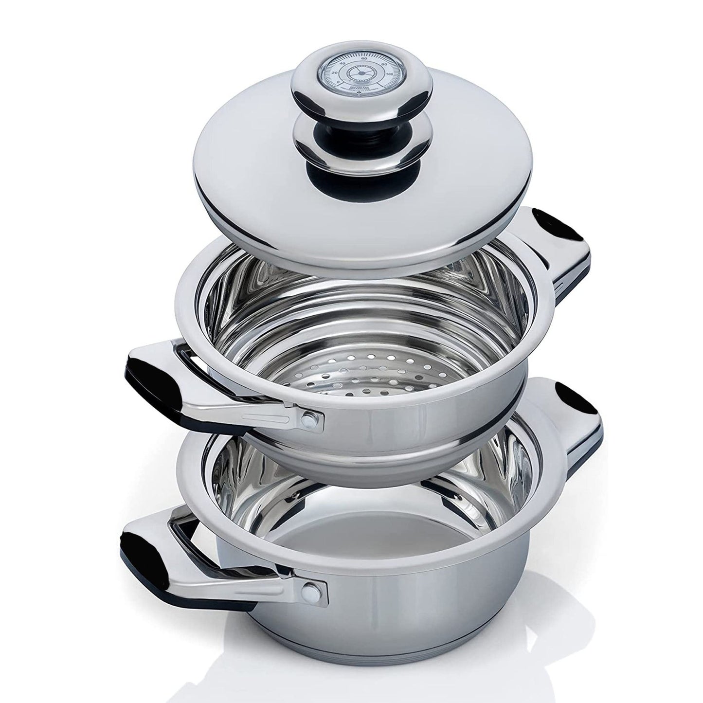 Italiano 13 Piece Induction Pot Set - Silver