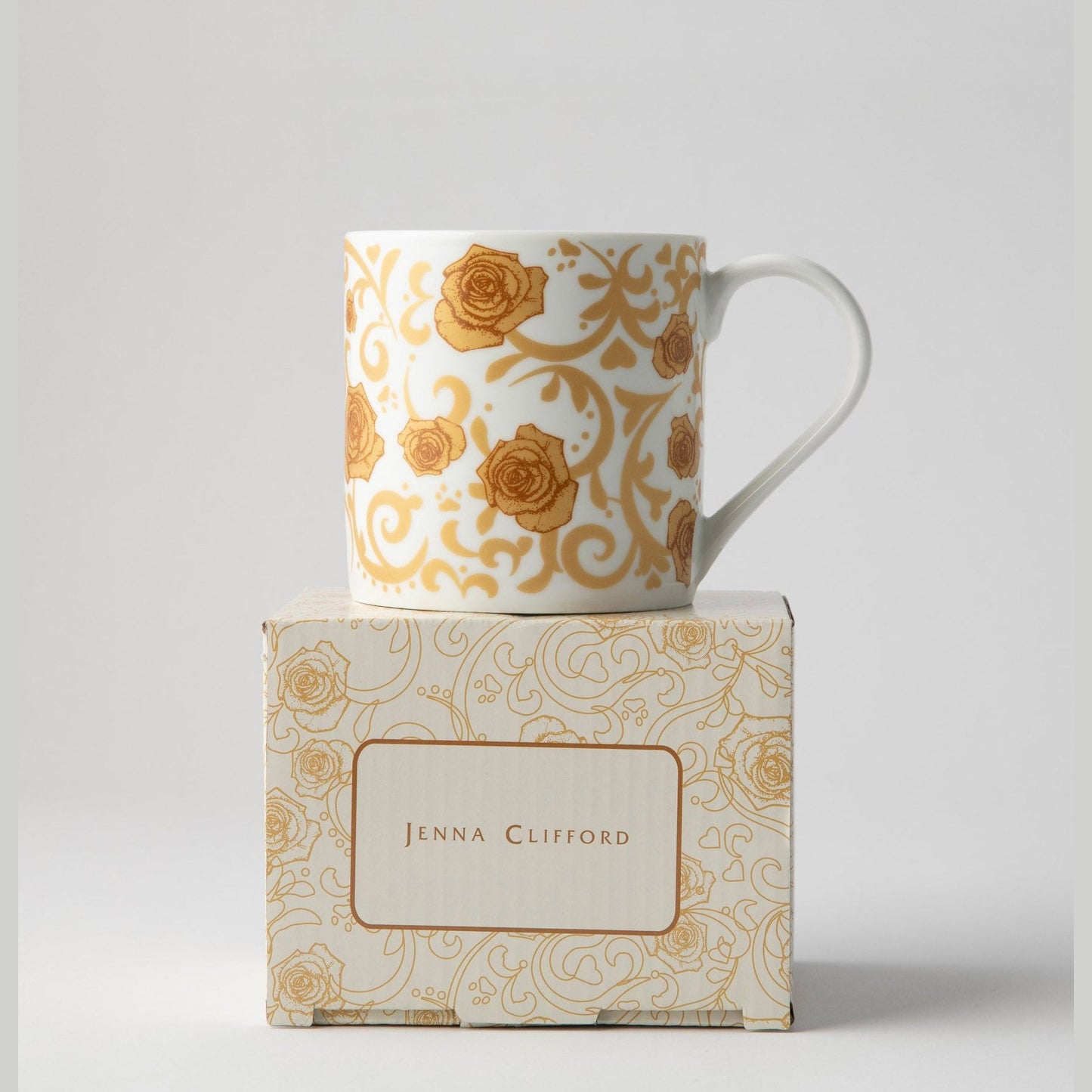 Jenna Clifford Milk & Honey Coffee Mug 300ml - White & Gold