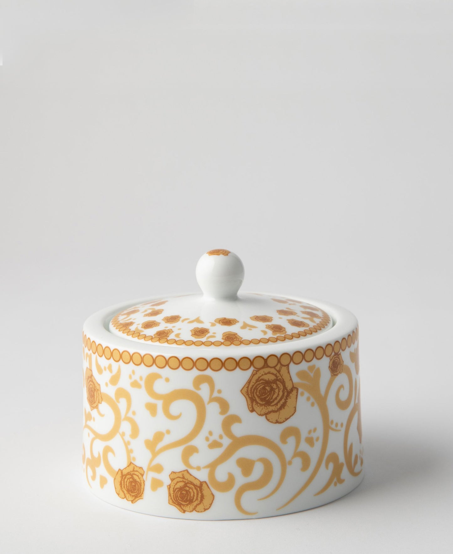 Jenna Clifford Milk & Honey Sugar Pot 350ml - White & Gold