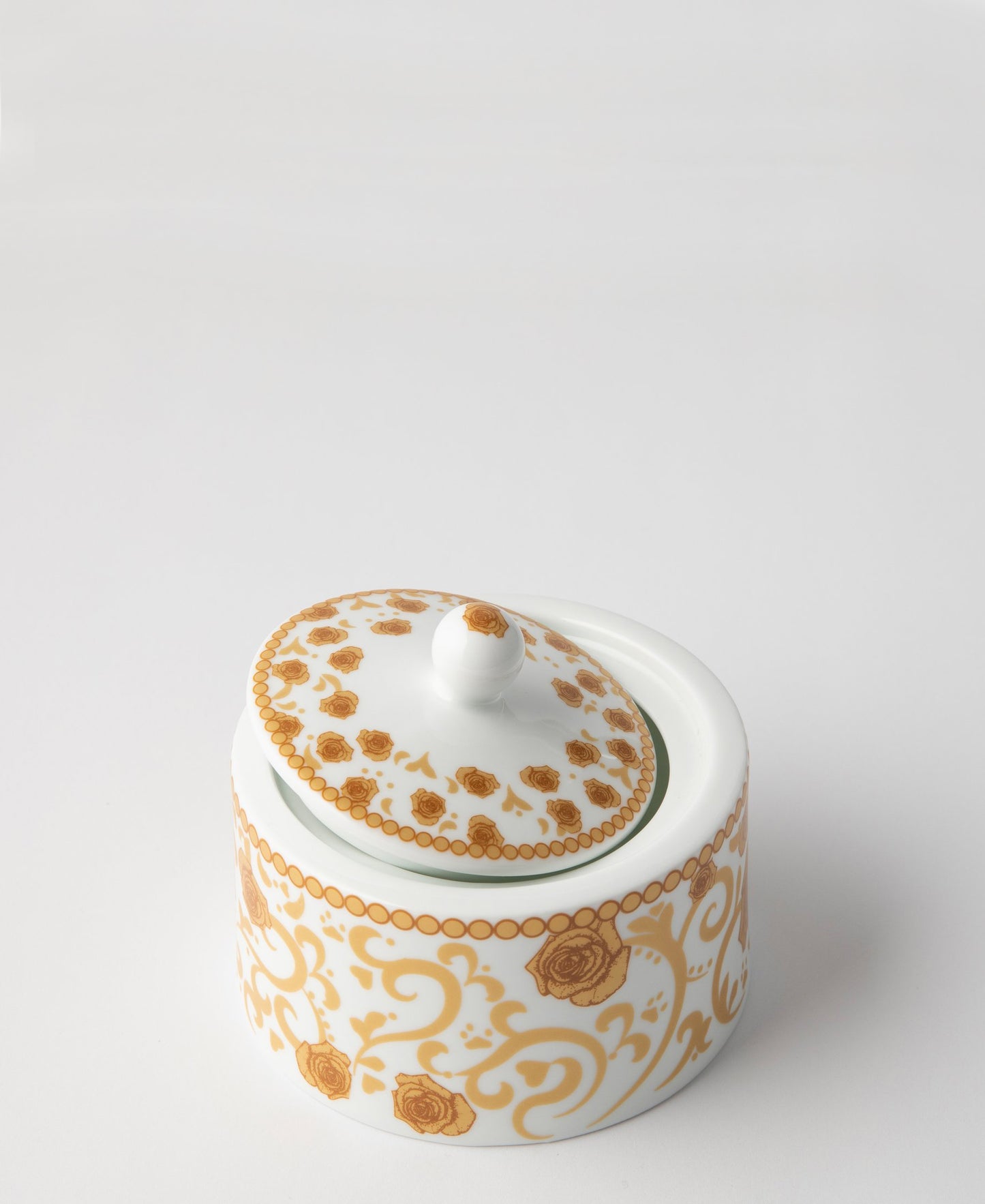 Jenna Clifford Milk & Honey Sugar Pot 350ml - White & Gold