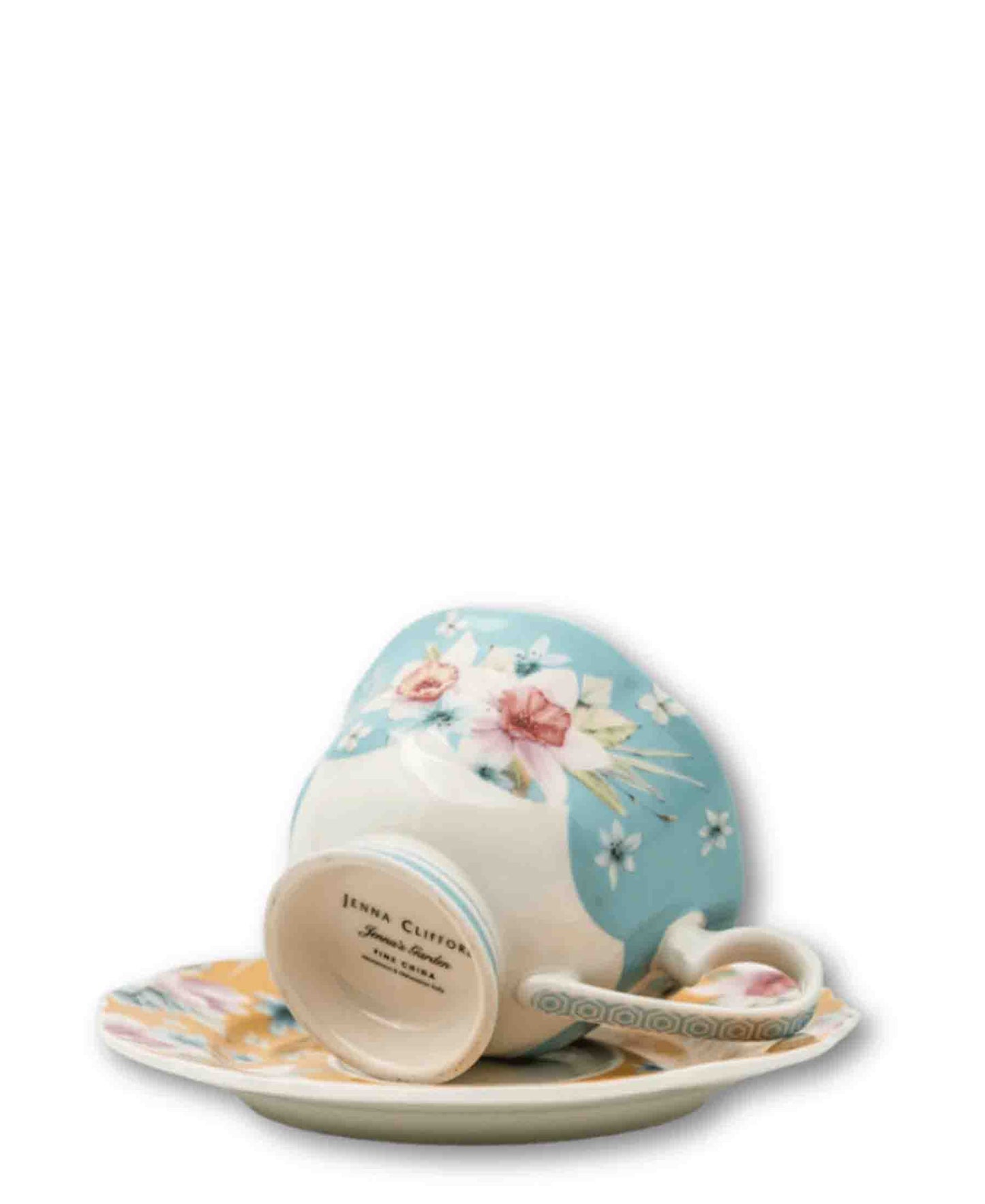 Jenna Clifford Garden Cup & Saucer - Blue