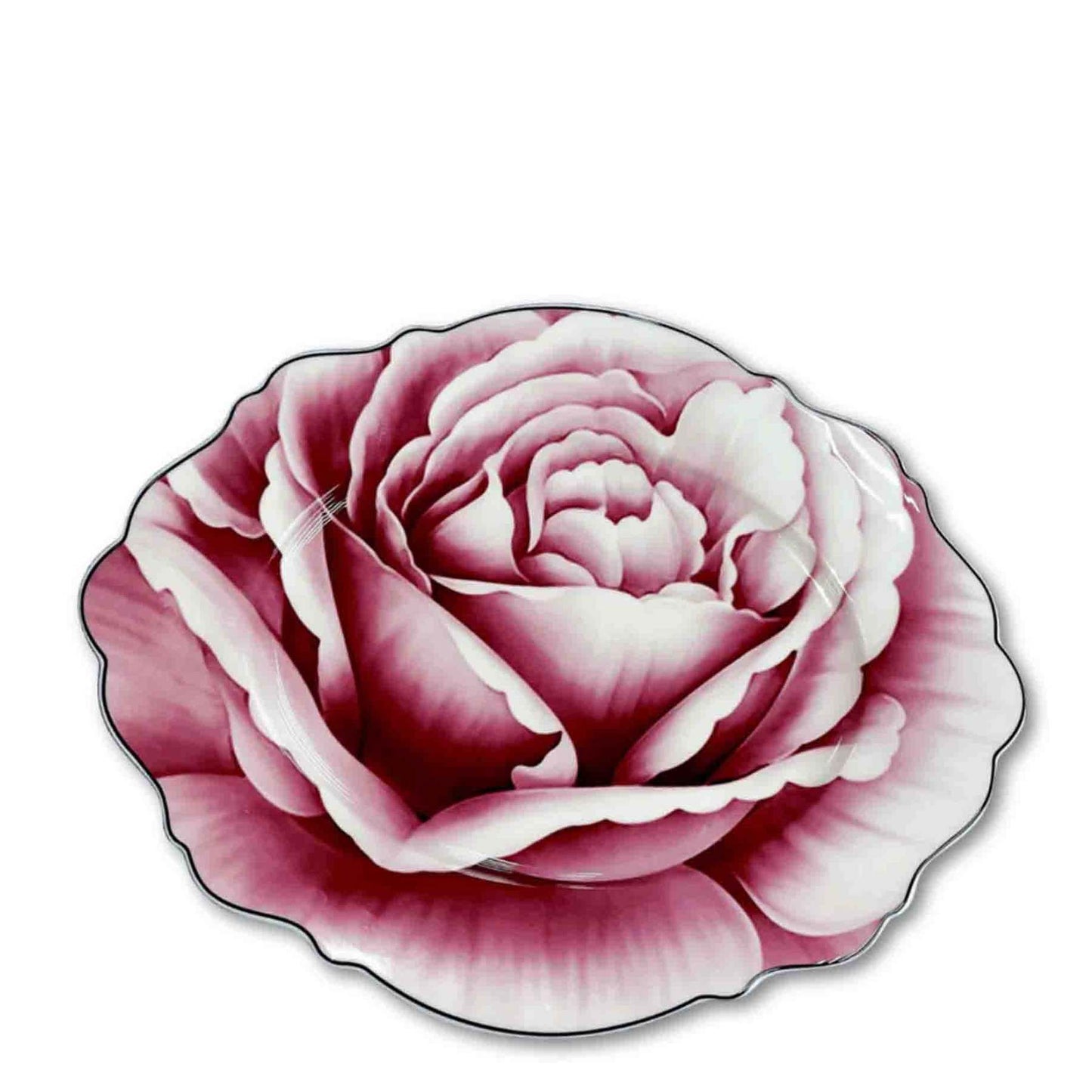 Jenna Clifford Wavy Rose Oval Platter 35cm - Pink