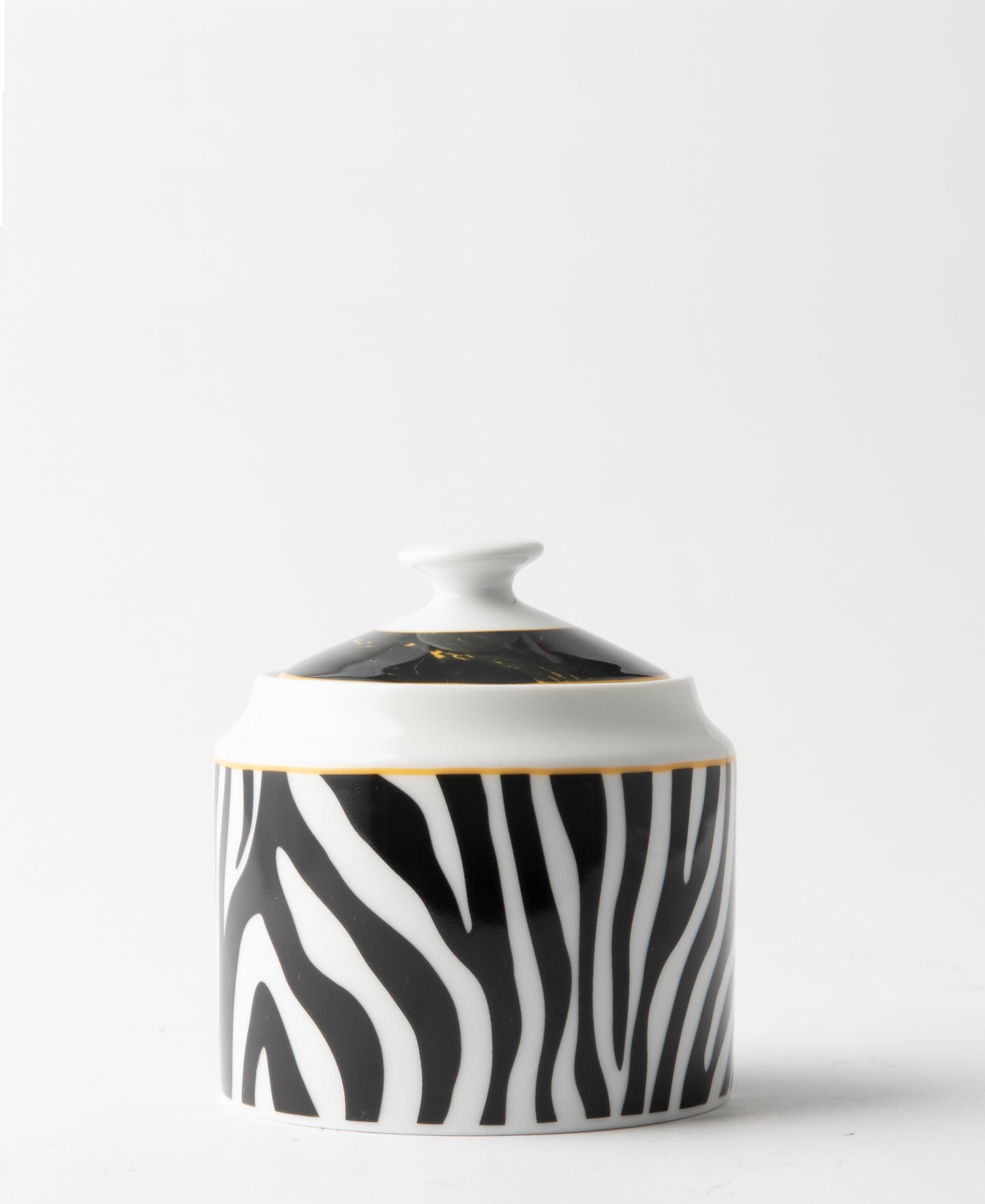 Jenna Clifford Zebra Sugar Pot - Black & White