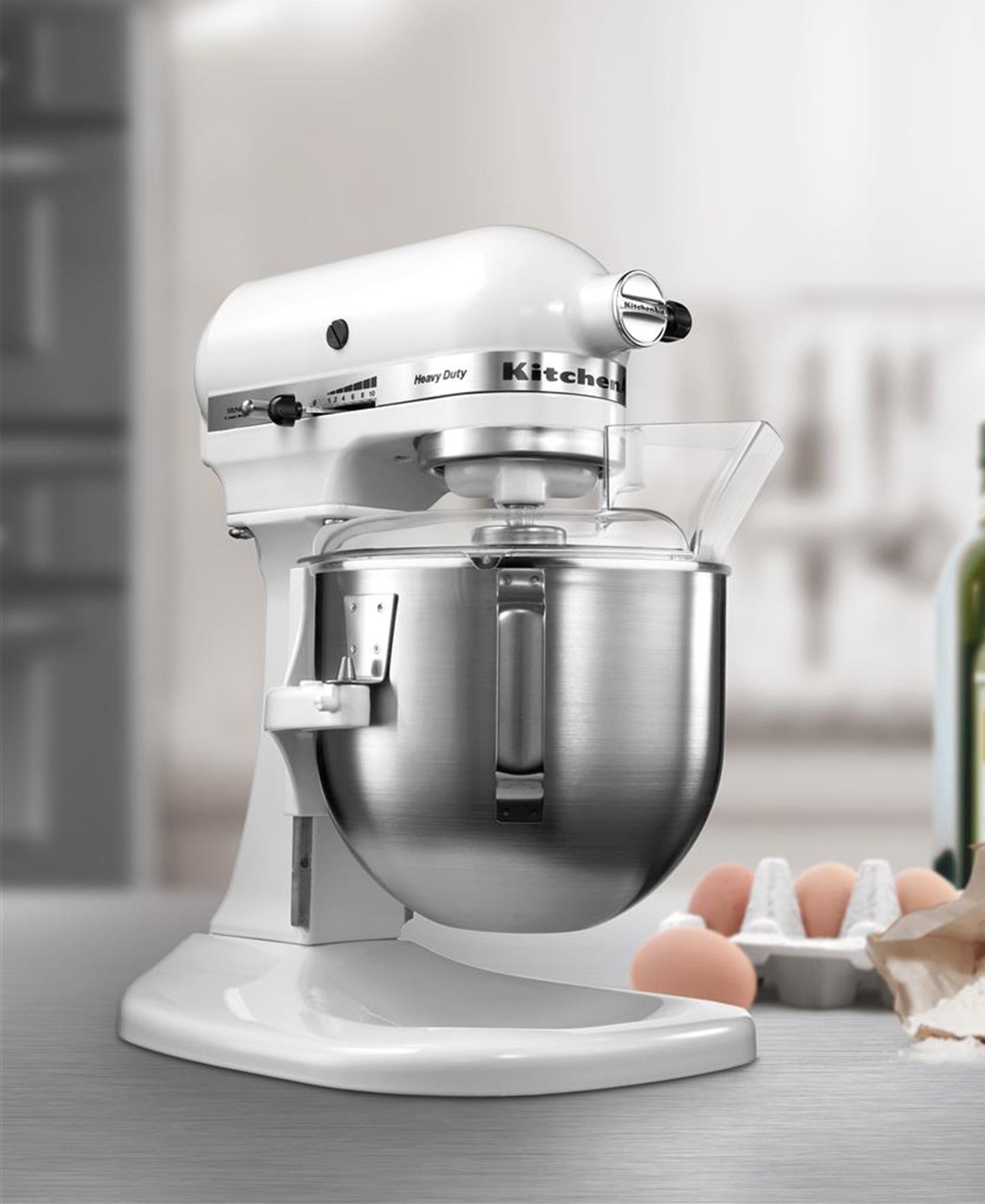 KitchenAid Heavy Duty Bowl-Lift 4.8L Stand Mixer - White