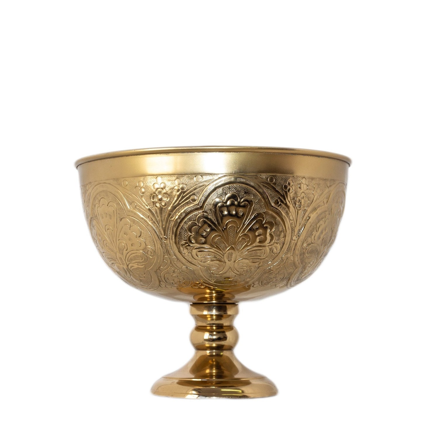 Urban Decor Embossed Medallion Footed Champ - Gold