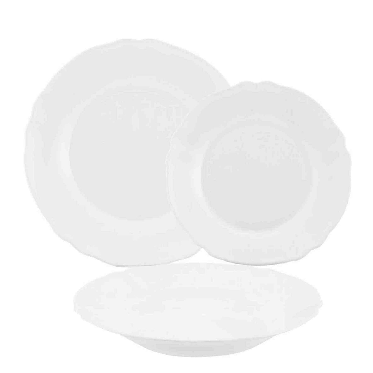 Luminarc Arcopal 18 Piece Louis XV Dinner Set - White