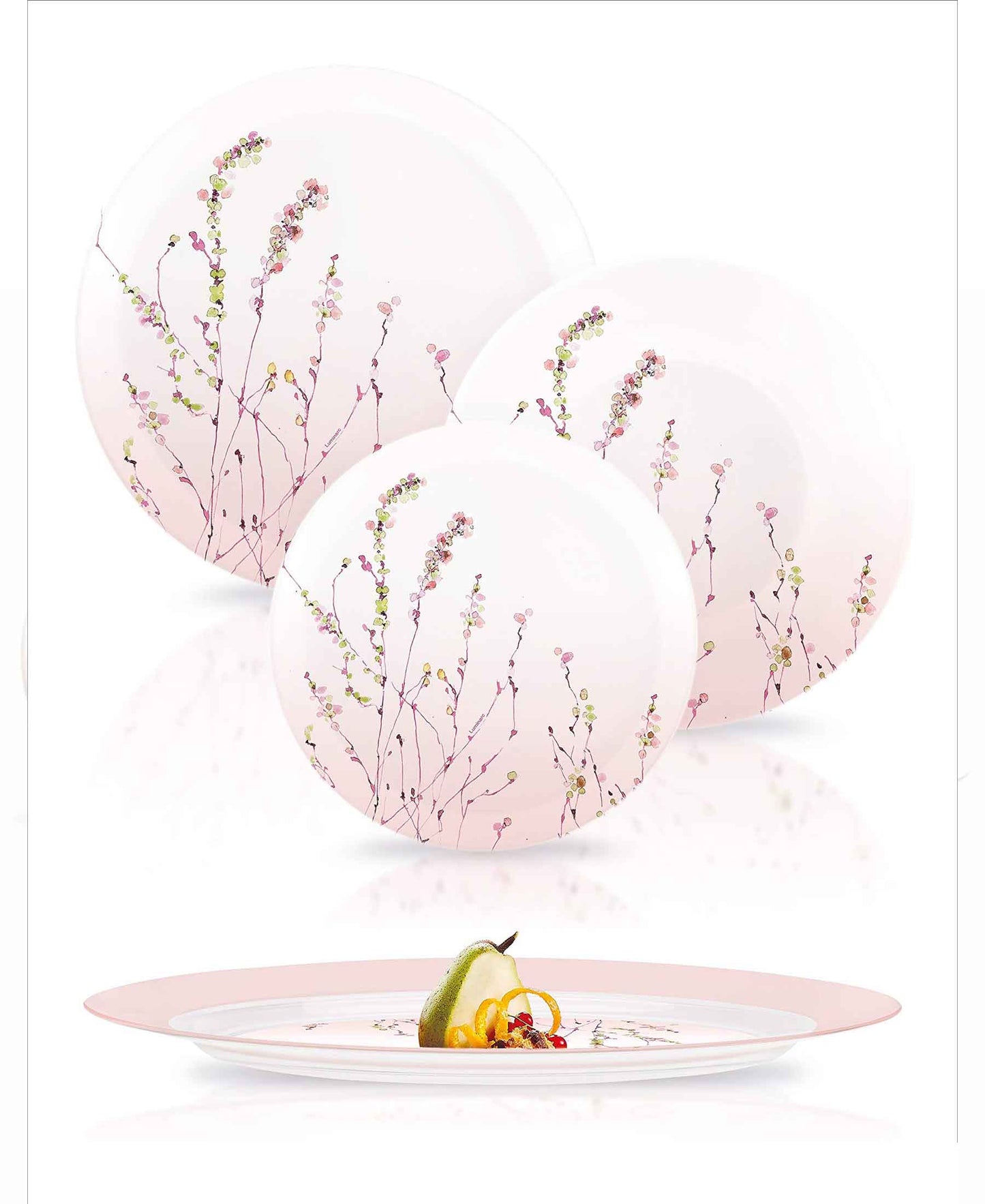 Luminarc Trompette Dinner Set 46 Piece - Pink