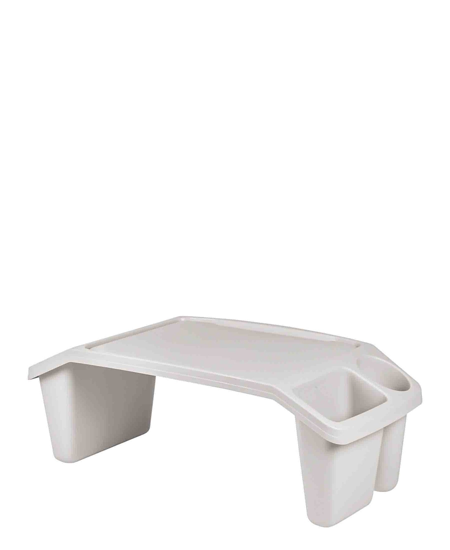Portable Multi Purpose Tray & Drink Holder - Beige