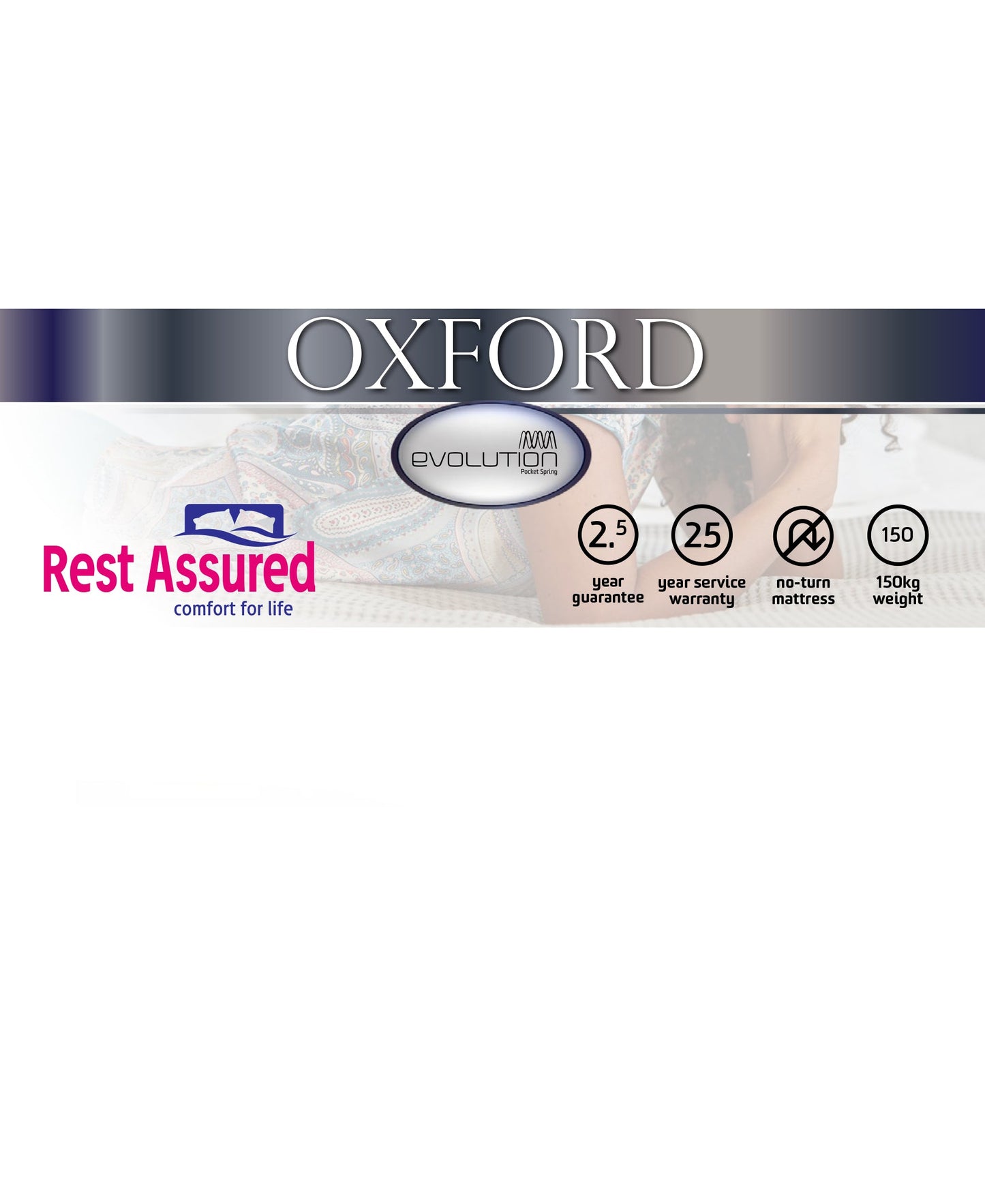 Rest assured Oxford Bed Queen