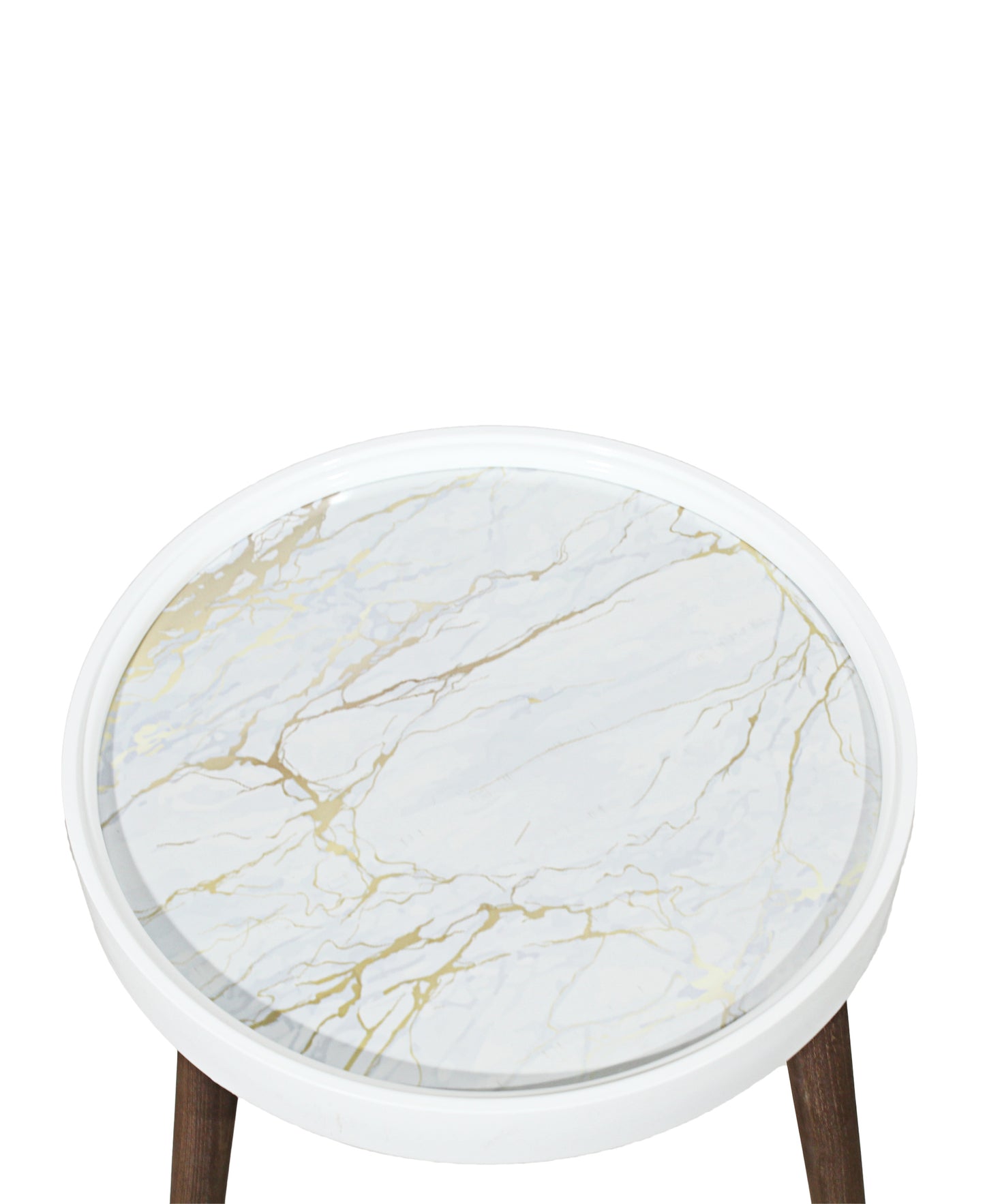 Exotic Designs Side Table 2 Piece - White