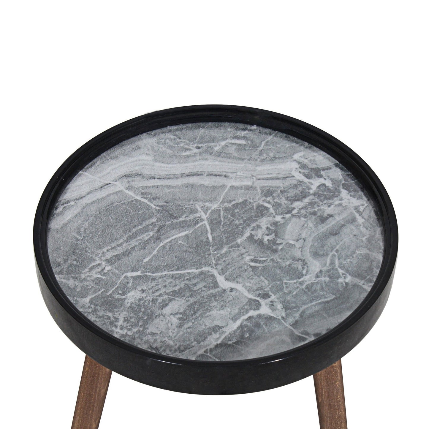 Exotic Designs Side Table - Black & Grey×2