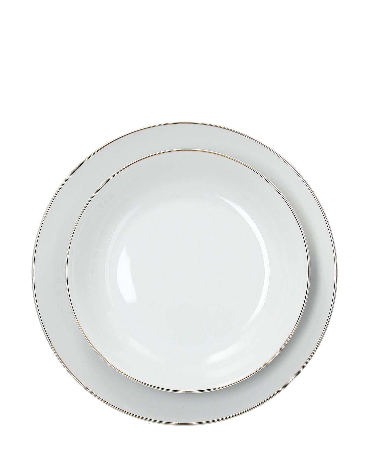 Tognana Fascetta Oro 18 Piece Dinner Set - White And Gold