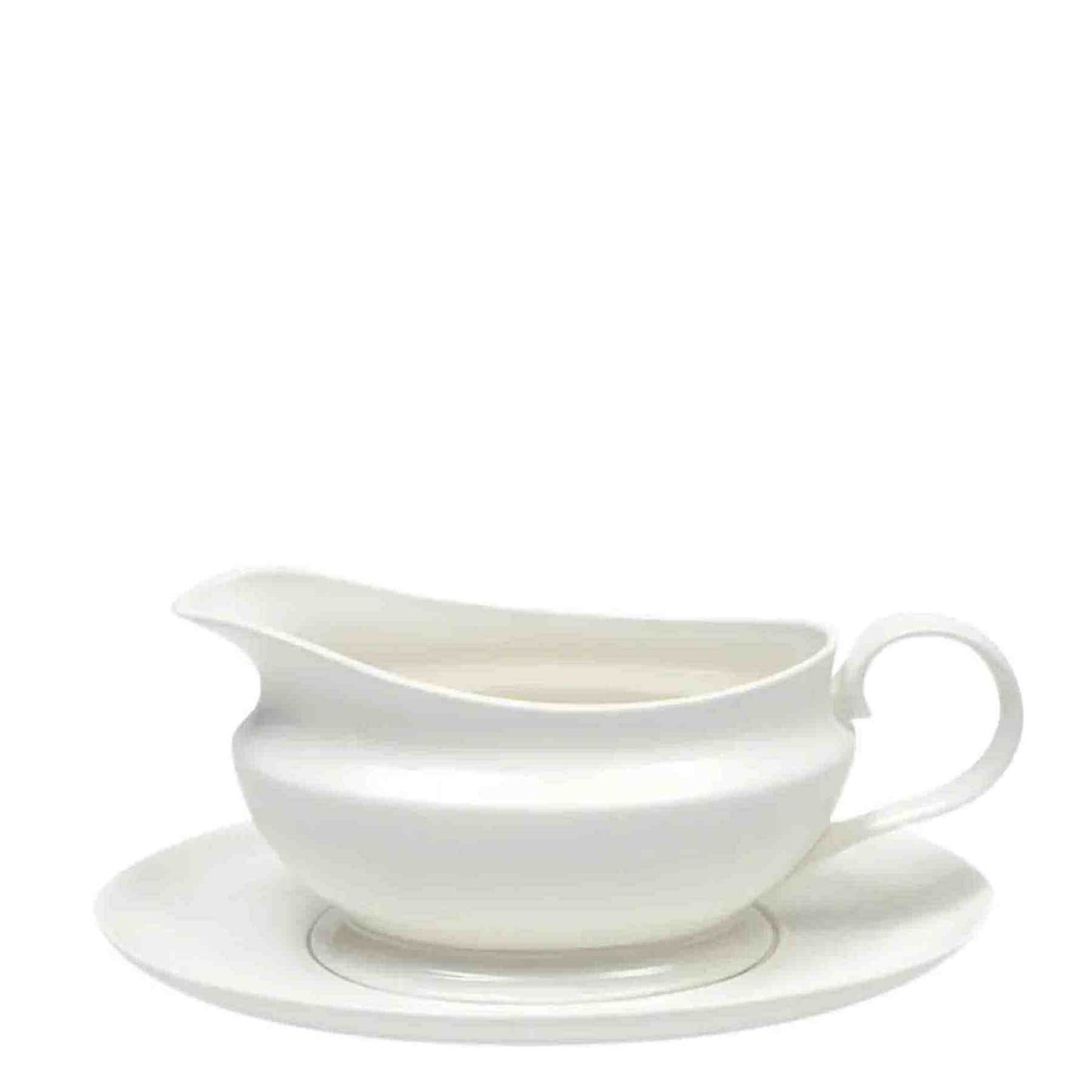 White Basics Gravy Boat & Saucer 550ML