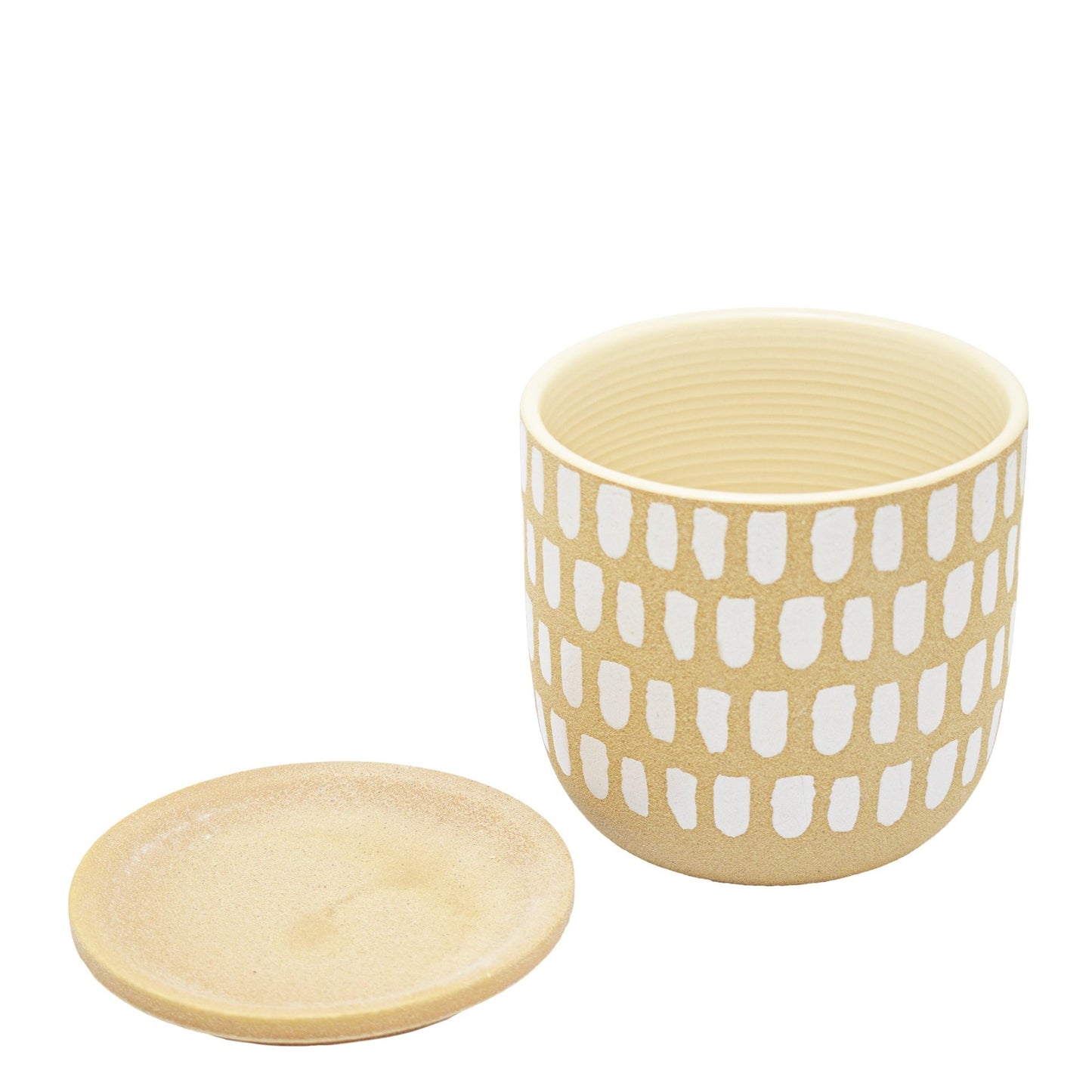 Urban Decor Round Pot Plant with Saucer - Cream