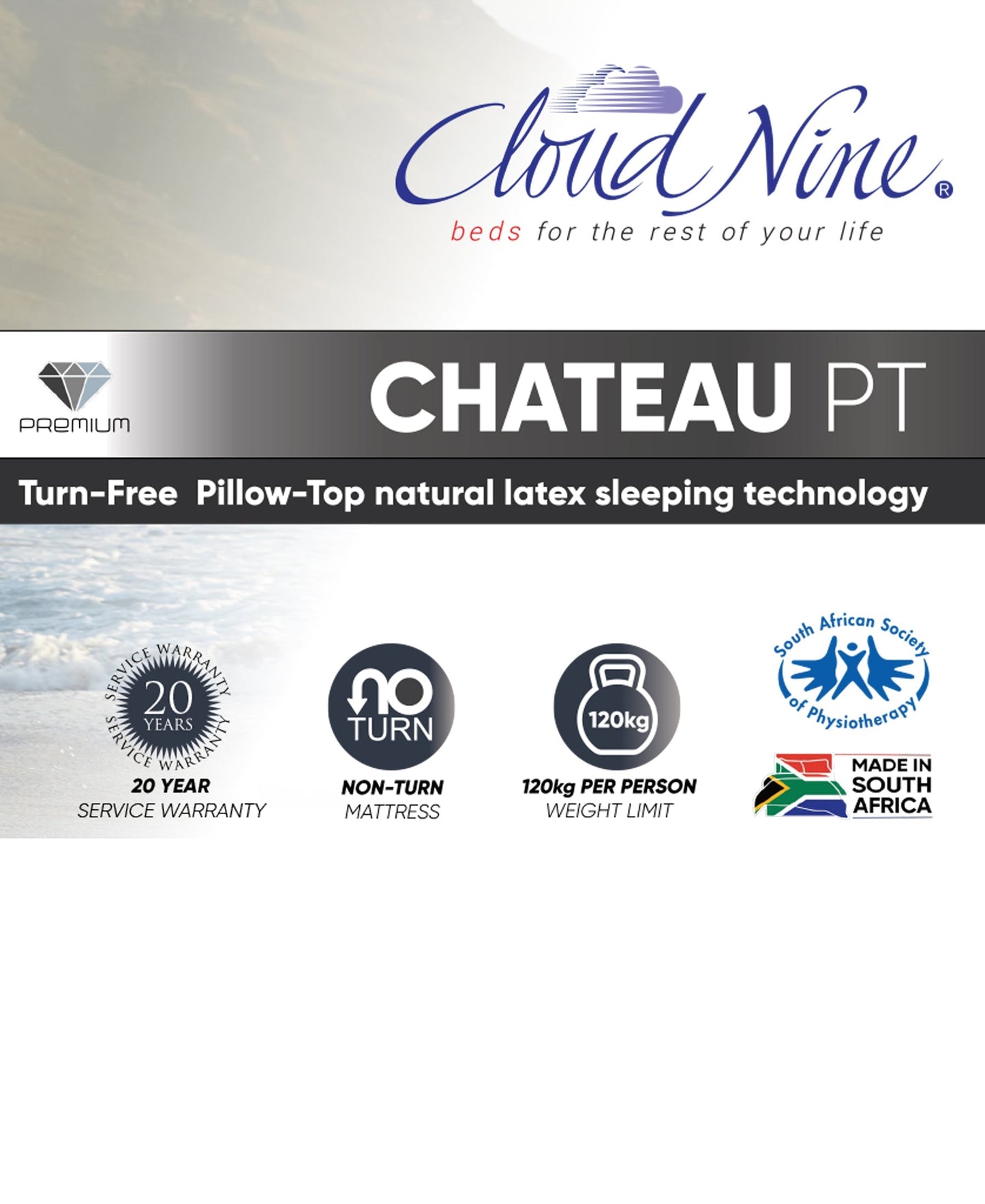 Cloud Nine Chateau PT Bed Queen
