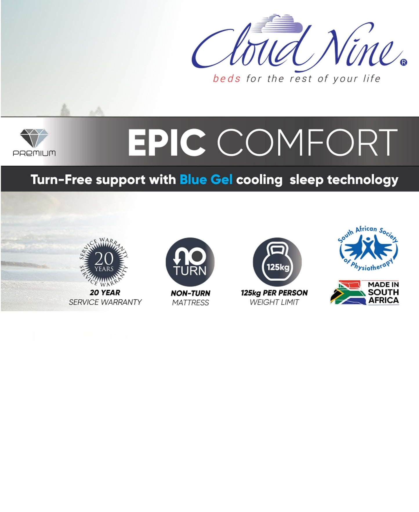 Cloud Nine Epic Comfort Bed Double