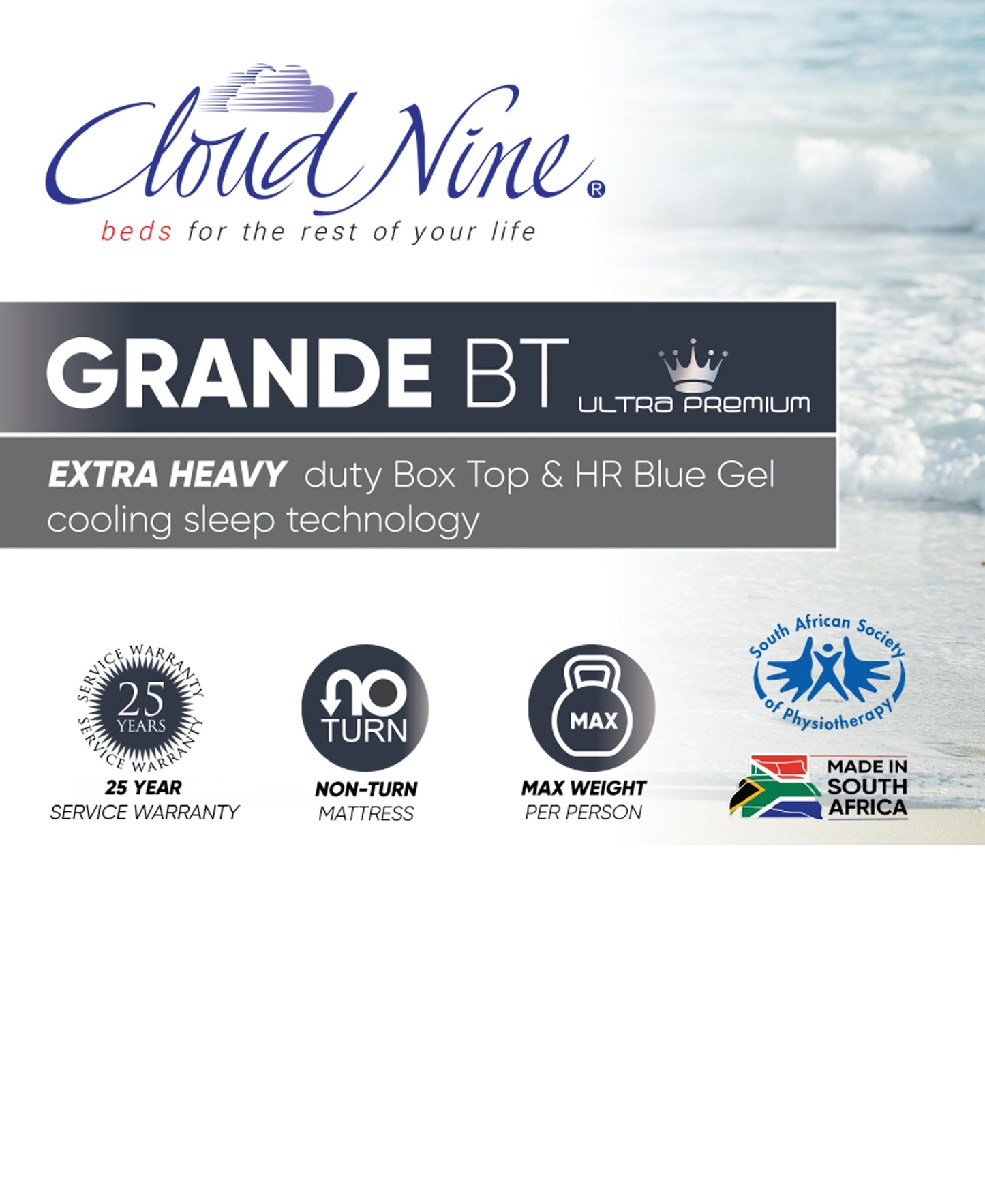 Cloud Nine Grande BT Bed King