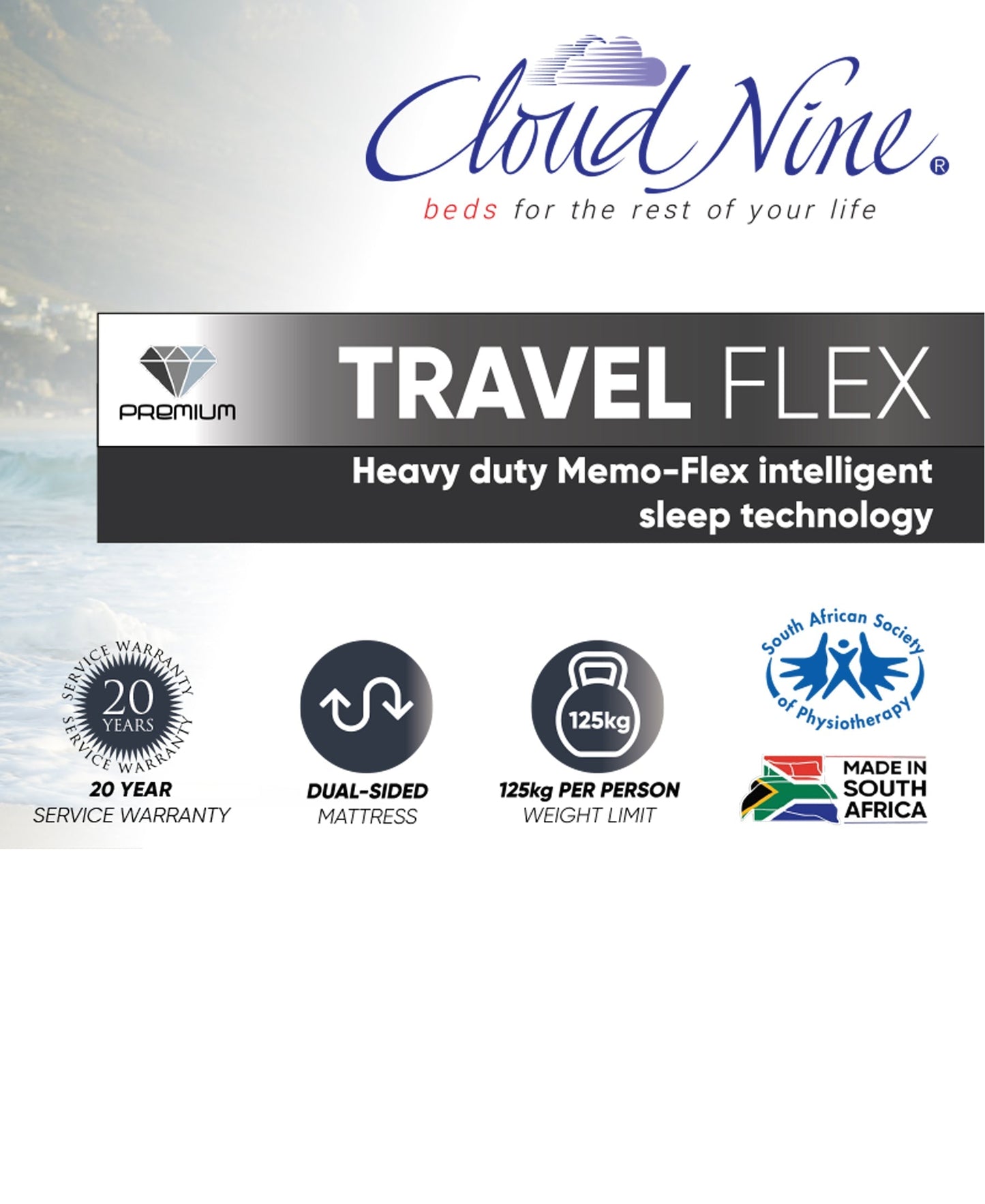 Cloud Nine Travel Flex Bed 3/4