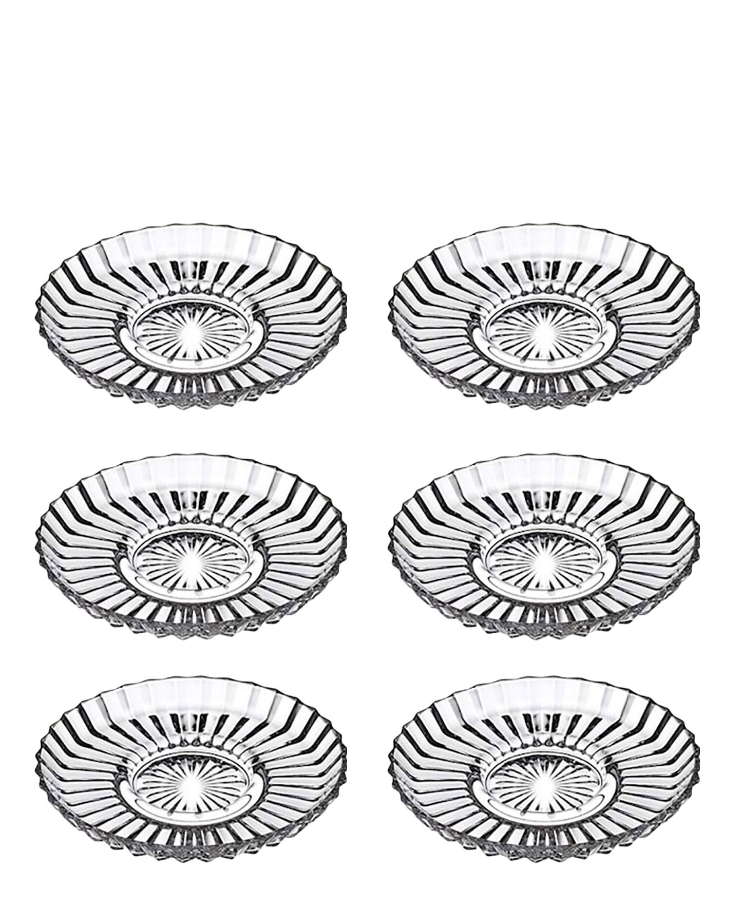 Pasabahce Crystal Plate Tea Plate 6 Piece