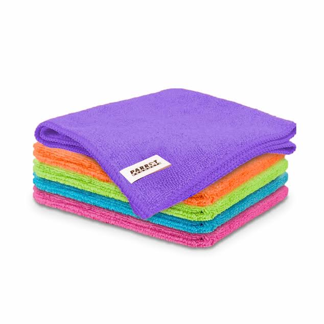 Parrot 5 Piece Microfibre Cloth Set Assorted