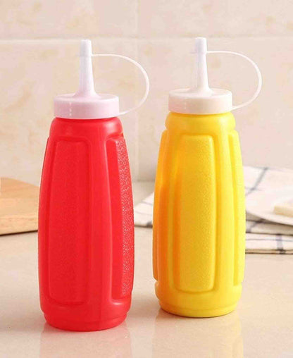 Hillhouse 2 Piece Kitchen Storage Dispenser Bottle Set - Red & Yellow