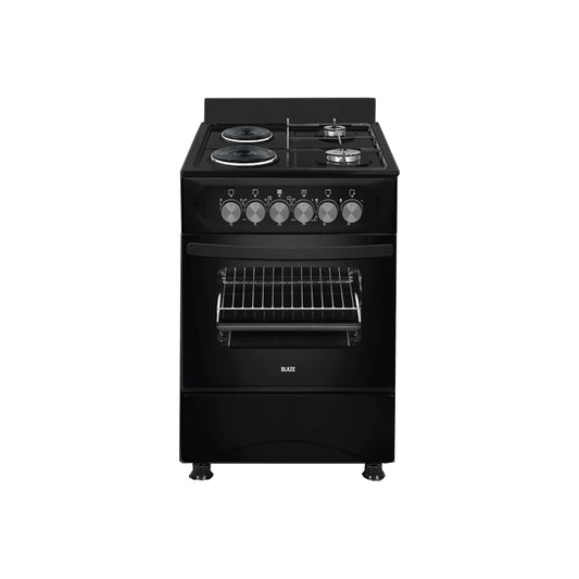 Blaze 2 Gas + 2 Electric with Electric Oven Black