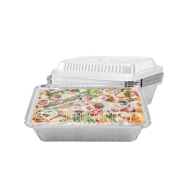 Inpulse Homeware 5 Pack 4.9Lt Aluminium Foil Food Container Silver