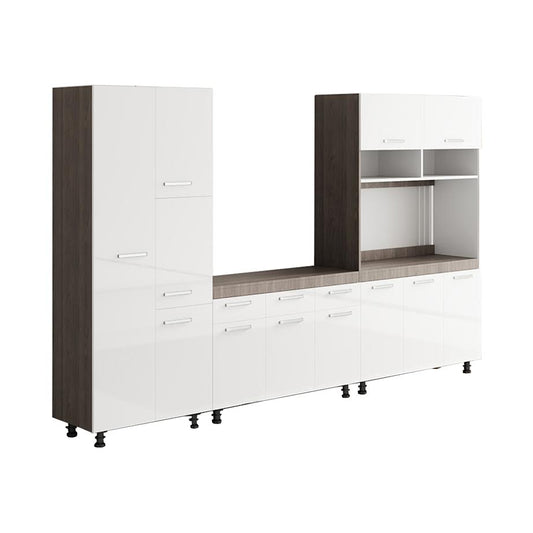 Exotic Designs 3 Piece Kitchen Scheme White & Oak