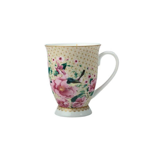 Maxwell & Williams 300ml T's & C's Silk Road Footed Mug White