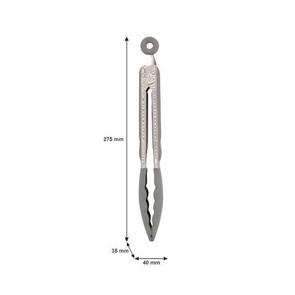 Regent Stainless Steel Tong with Silicone Tips Grey & Silver