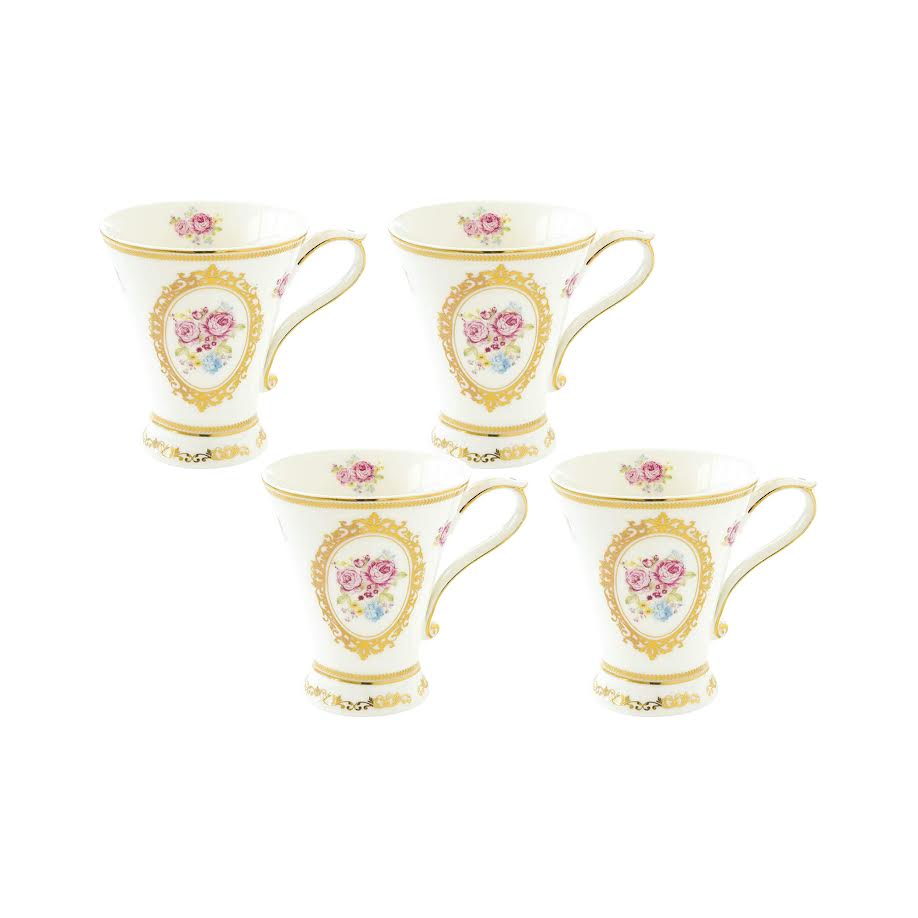 Easy Life Rose Set Of 4 Mugs