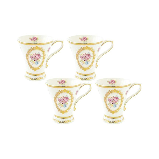 Easy Life Rose Fine Bone China Set Of 4 Mugs