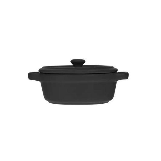 Five Mini Oval Casserole Dish - Black