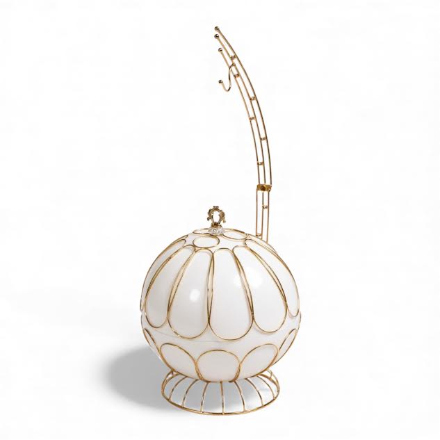 8Lt Chafing Dish White & Gold