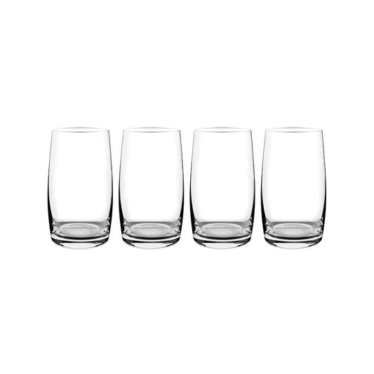 Consol 4 Piece 380ml Signature Vienna Tall Tumbler Set Clear