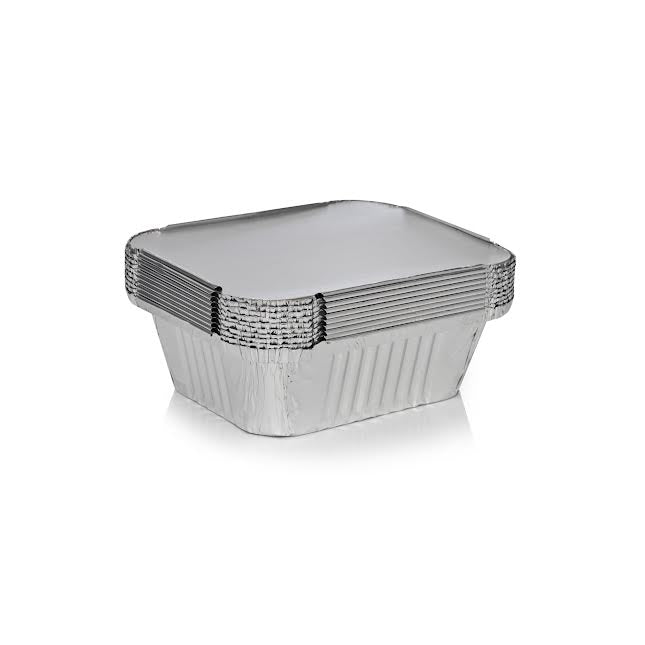 Inpulse Homeware 10 Pack 450ml Aluminium Foil Food Container Silver