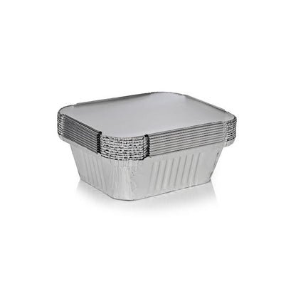 Inpulse Homeware 10 Pack 450ml Aluminium Foil Food Container Silver