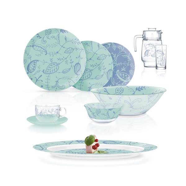 Luminarc Garnet 46 Piece Dinner Set Multicoloured