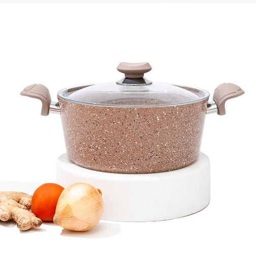 OMS 30cm Granite Deep Casserole Brown