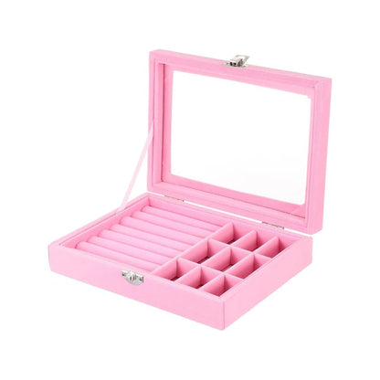 Urban Decor Flannel Jewelry Box Pink