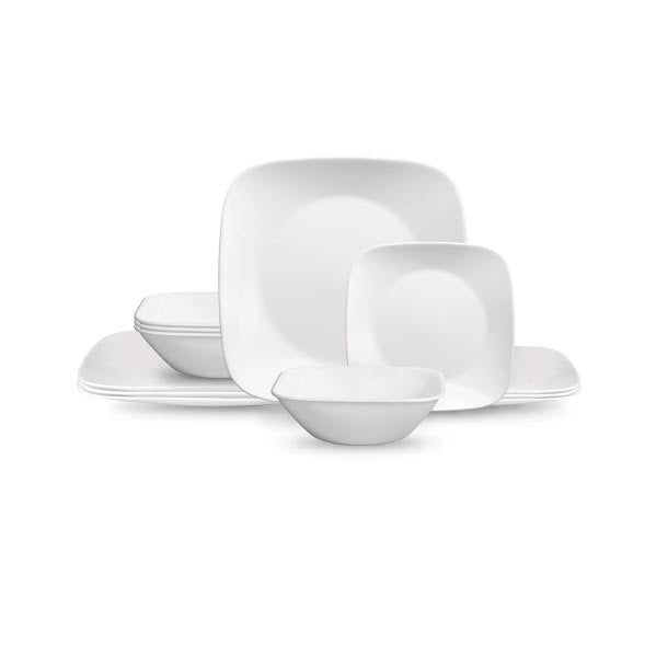 Corelle Pure White 12 Piece Dinner White