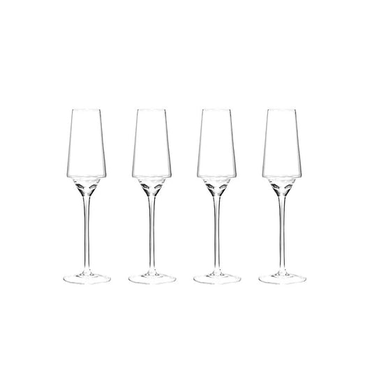 Carrol Boyes 4 Piece Edge Champagne Flute Set Clear