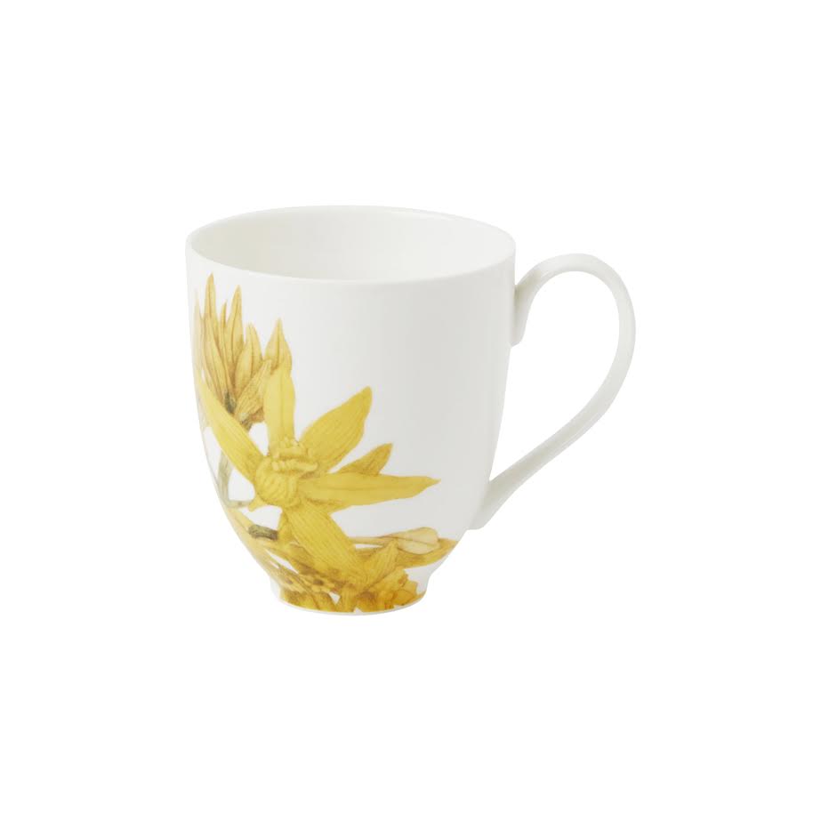 Maxwell & Williams Royal Botanic Garden Australian Orchids Mug Yellow