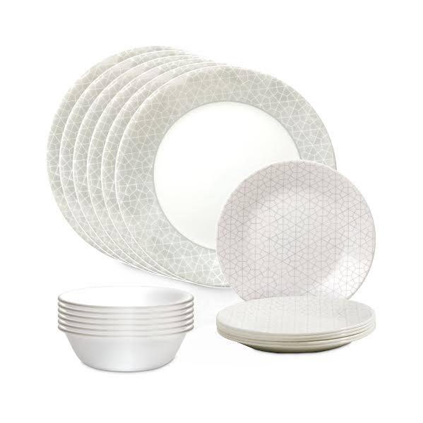 Corelle 18 Piece Knox Dinner Set White