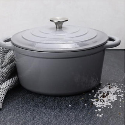 The Culinarium 7 Piece Cast Iron Cookware Set Grey