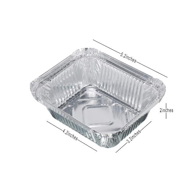 Inpulse Homeware 10 Pack 450ml Aluminium Foil Food Container Silver