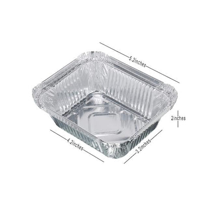 Inpulse Homeware 10 Pack 450ml Aluminium Foil Food Container Silver