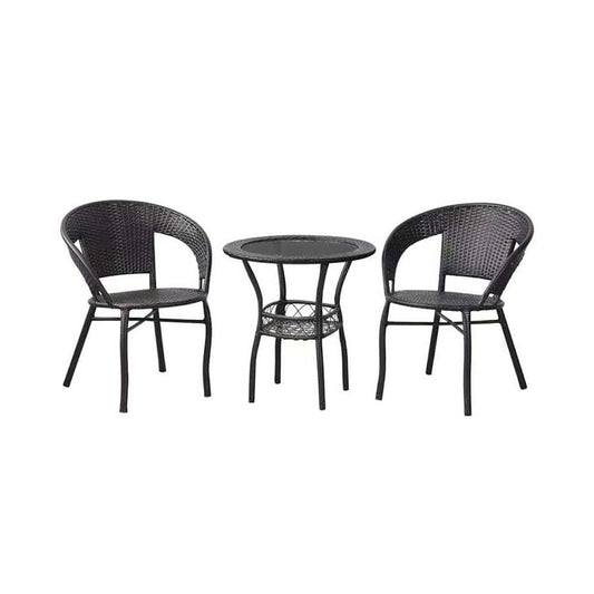 Exotic Designs Modern Outdoor Set Black